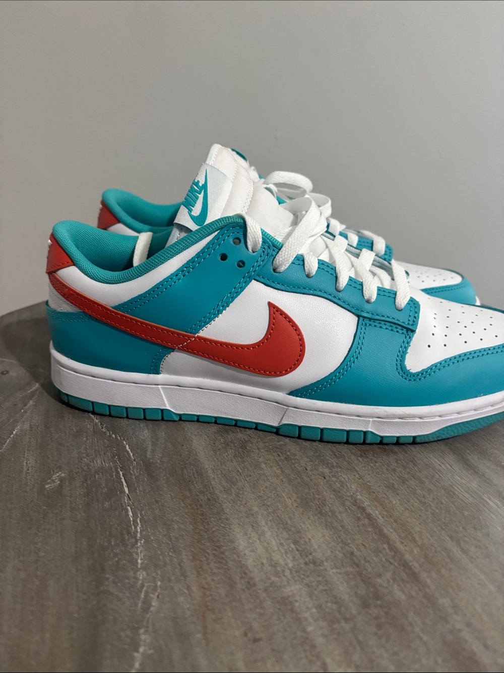Nike Dunk Low Teal White Red Low-Top Sneakers